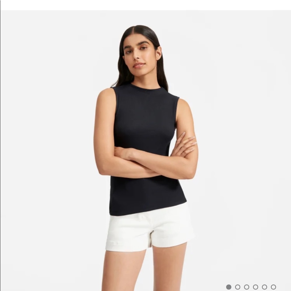 The Pima Micro-Rib Funnel-Neck Tank everlane